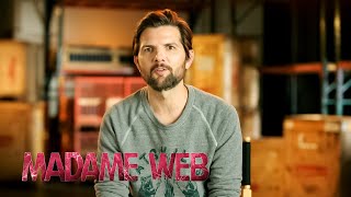 Actor Adam Scott admires his character as 'Ben' | Madame Web | #marvel #marvelstudios