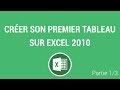 Débuter sur Excel 2010