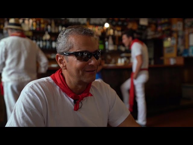 Blind U.S. Army vet runs with the bulls in Spain