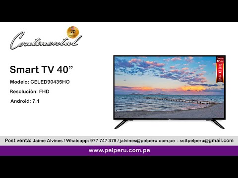 Instalación y Configuración - Smart TV 40 Android - CELED90435HO - Continental