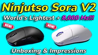 Breaking World Records: Ninjutso Sora V2 = Lightest Wireless Gaming Mouse (Unboxing & Impressions)