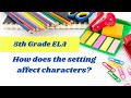 Understanding Setting and Characters in Fiction