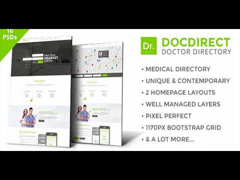 docdirect directory psd template for healthcare profession template for directory
