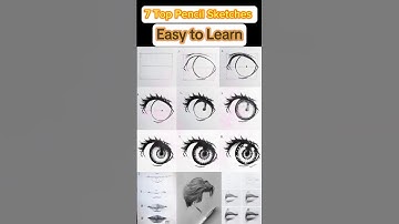 My Top 7  hatching process that I used always/Easy way to draw a face|Pencil Sketch for beginner#top