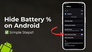 How to Hide Battery Percentage on Android | Remove Battery % from Status Bar