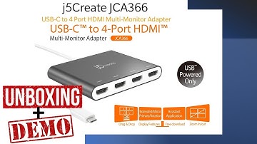 J5create JCA366 Multi Monitor Adapter Unboxing & demo