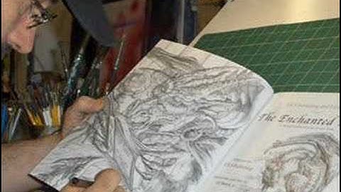 Fantasy Artist Ed Beard Jr. B/W drawing, fantasy subjects BB