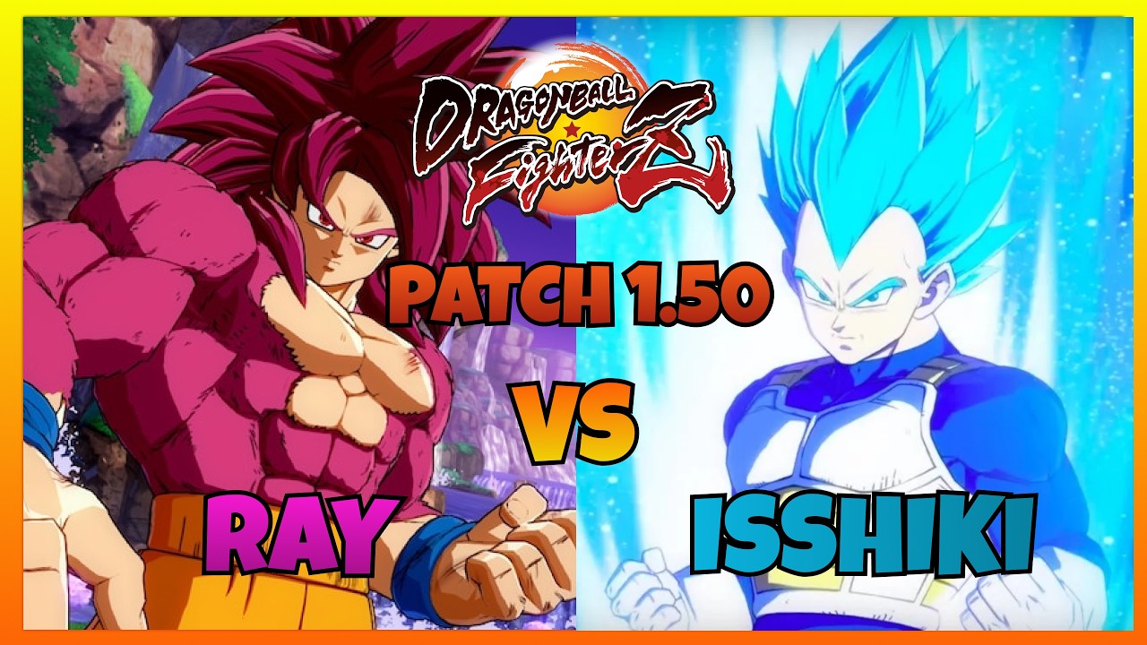 DBFZ NEW PATCH 1.50 - RAY vs ISSHIKI (UI Goku, Goku SSJ4, A21 vs