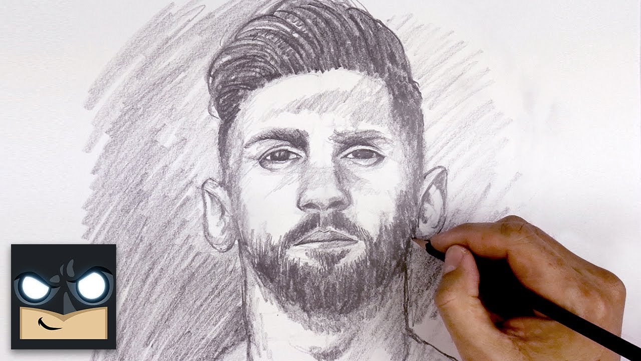 How To Draw Lionel Messi | Sketch Tutorial - YouTube
