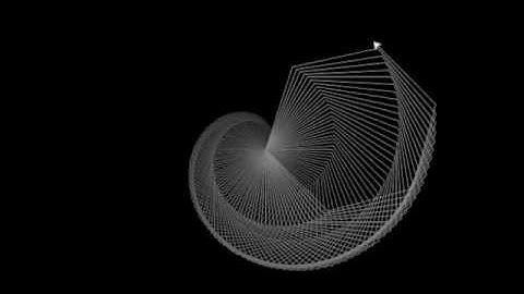 Spiral of hexagons using Turtle Graphics