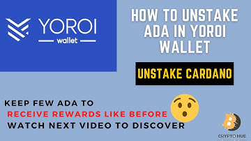 how to unstack Cardano in Yoroi wallet from delegation pool-let remain a few ADA to receive rewards