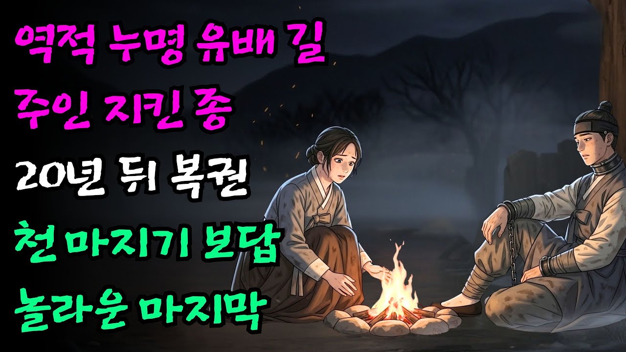 역적으로 몰려 유배 가는 주인을 끝까지 모신 종이 20년 뒤 복권된 주인에게 땅 천 마지기를 받은 사연 | 야담 옛날이야기 민담 설화 감동 실화