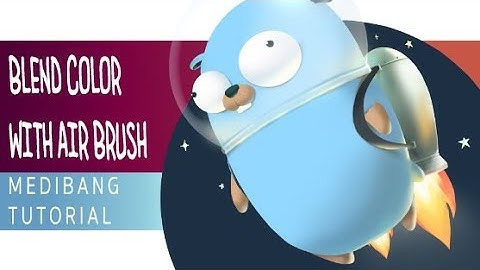 [Medibang Paint Pro desktop version how to] Blend and mix color with Air Brush