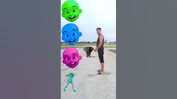 Upin ipin head to dancing frog,, joker,, gorilla & red dame tu cosita - magic vfx #trending #viral