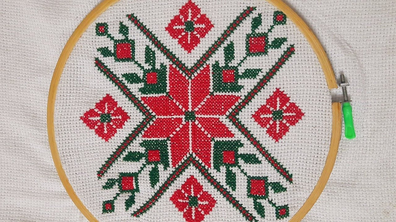 Dusuti chadar design ||cross stitch handmade home decoration||dusati chadar||dosati chadar