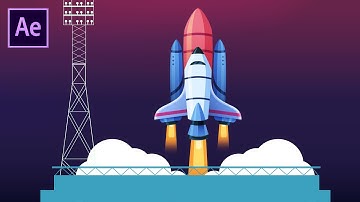 How to Animate Cartoon Rocket & Smoke Trail in After Effects - After Effects Animation Tutorial