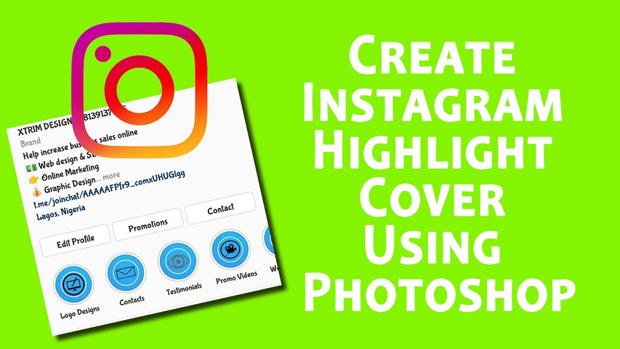 How to Create #Instagram #Highlight Cover Using #Photoshop - YouTube