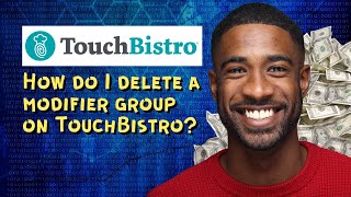 How do I delete a modifier group on TouchBistro