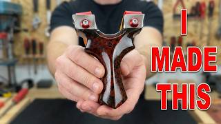 I Made This Beautiful Wooden Slingshot by Hand! 🌳🔥  Full Build