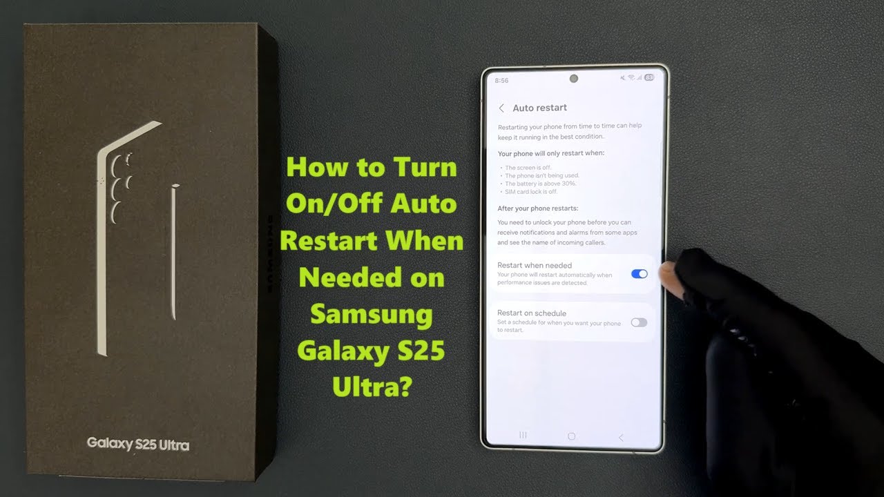 How to Turn On/Off Auto Restart When Needed on Samsung Galaxy S25 Ultra ...