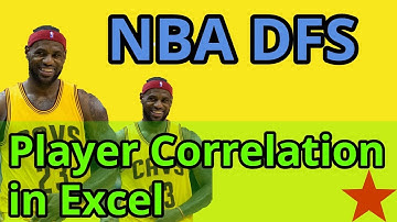 Find Player Correlation in Excel for NBA Daily Fantasy Using one Formula