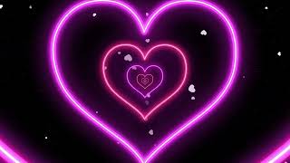 10 HOURS Pink Heart Background Neon Led Lights Love Heart Tunnel Background  💕