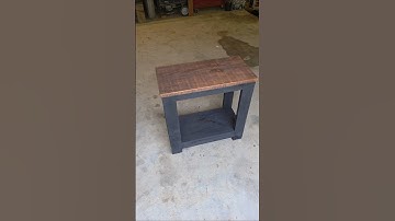 Rustic end table build #farmhouse #rustic