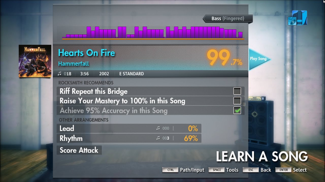 Hammerfall - Hearts On Fire (Bass) Rocksmith 2014 Remastered