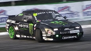 Nissan 200SX Drift Car with an Amazing Turbo Flutter Noise - Show at Monza Rally 2015