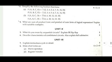Computer Architecture || B.Sc. 1st sem || 2015 question paper || MDU, Gurugram University, KU, CRSU