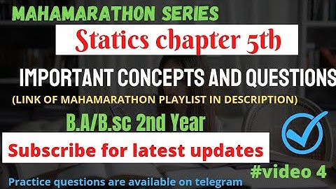 Mahamarathon #3 | Statics B.A/B.sc 2nd Year Maths | Complete chapter 2nd of statics bsc 2nd year