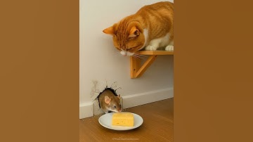 Shocking! 😱The cat sets a trap and waits in silenc #shorts #tabbycat  #trap