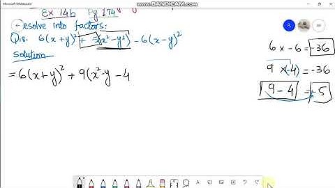 grade 8 RESOLVE INTO FACTORS  Q18 Ex 14b