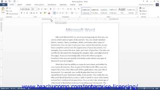 Microsoft Office Word 2013 Tutorial Formatting Paragraphs 6.2 Employee Group Training