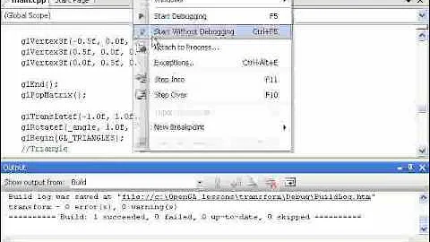 OpenGL Tutorial #2 - Transformations and Timers