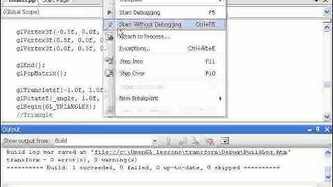 OpenGL Tutorial #2 - Transformations and Timers