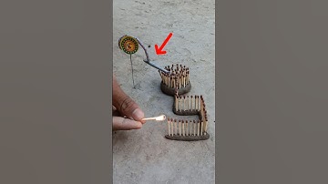 Amazing Matchstick Chain Reaction with Rocket Surprise 🫢 #shortsvideo #diwalifireworks