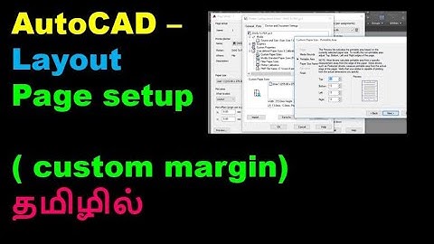 Autocad tutorial | page setup| civil tamil