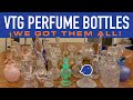 Estate Vintage Perfume Bottle Haul | ALL FOR SALE! | Uranium Glass and more! | Thrift with us
