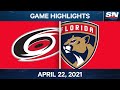 NHL Game Highlights | Hurricanes vs. Panthers – Apr. 22, 2021