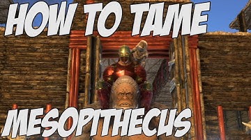 HOW TO TAME MESOPITHECUS - Ark Survival Evolved Poop Throwing Monkey