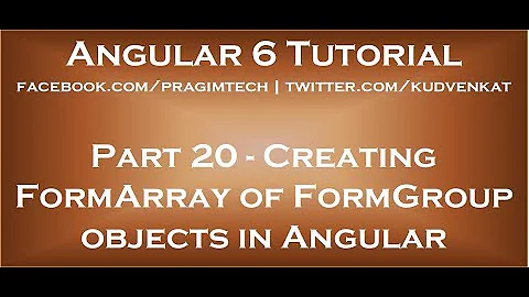 Creating formarray of formgroup objects in Angular