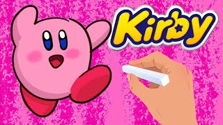 How To Draw Easy KIRBY With Chalk | Maykey Kids