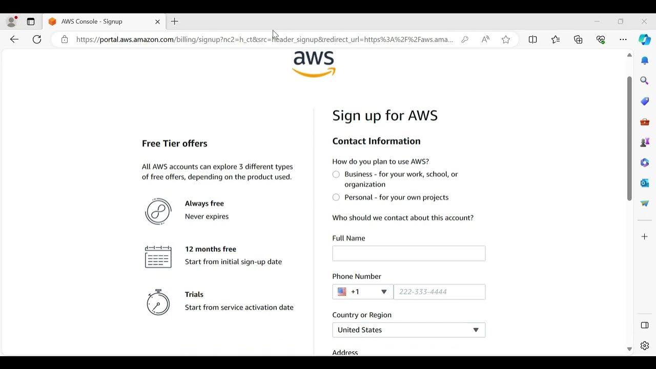 Creating a new aws account youtube