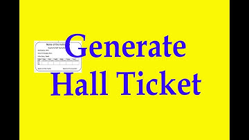 Hall Ticket Creation in MS Word (Mail Merge) | RS Creative