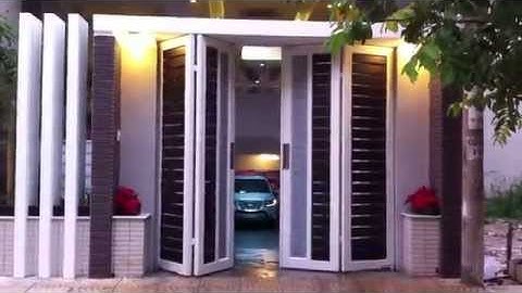 Cổng tự động mở gấp 4 cánh - tiện gọn - Motor nhập khẩu chính hãng từ Italy