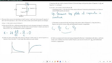 AP Physics  C: E& M Algebra Based 2023 FRQ Video Solution set 2 Q3c