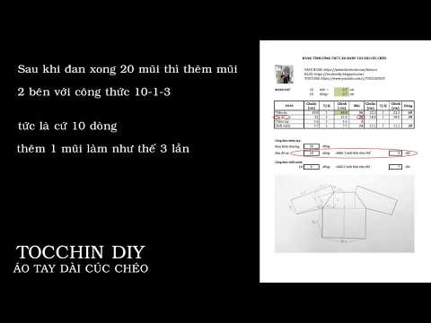 CLIP 52  -  HƯỚNG DẪN  SỬ DỤNG BẢNG TÍNH ÁO BABY TAY DÀI CÚC CHÉO   - TOCCHIN DIY