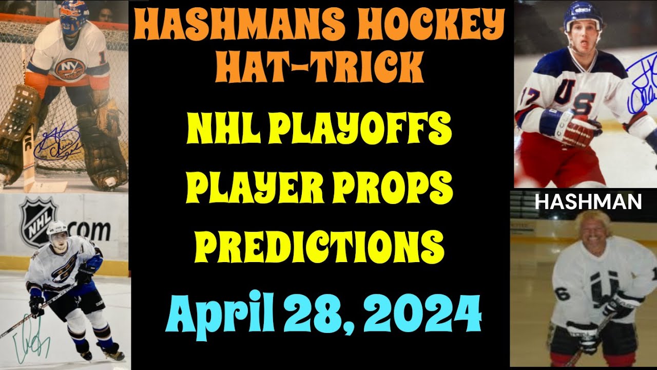 NHL Playoffs Player Prop Predictions Picks & Parlay Today 42824