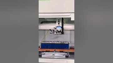 Automatic Laser cleaning machine for prismatic battery terminal pole #batterypack#lasermachine